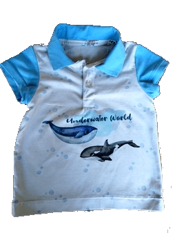 Poloshirt van Octopus- en Walvissen paneel