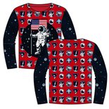 Katoen tricot paneel stof met astronauten - cartoon