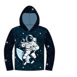 Katoen tricot paneel stof met astronauten - cartoon