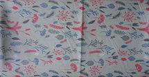 Coupon - 100% poplin katoen mintgroen met blaadjes (80 x 150 cm)