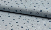 Blauw witte poplin katoen stof in marine thema