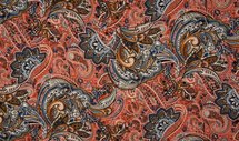Viscose tricot paisley - terra
