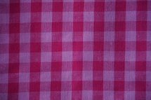 Coupon - poplin katoen met roze grove ruit (70 x 150 cm)