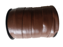 Biaisband kunstleer 20mm - bruin Biaisband kunstleer 20mm - bruin