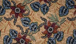 Viscose tricot bladeren en bloemen - zand, bruin, groen Viscose tricot bladeren en bloemen - zand, bruin, groen