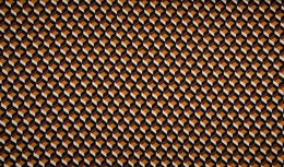 Viscose Twill - kubus - Oranje Zwart Bruin Viscose Twill - kubus - Oranje Zwart Bruin