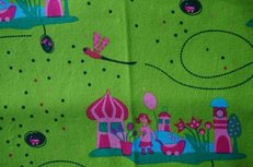Coupon - groene poplin katoen met afbeeldingen (100x140 cm) Coupon - groene poplin katoen met afbeeldingen (100x140 cm)