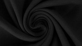 Uni / effen tricot stof - zwart Uni / effen tricot stof - zwart