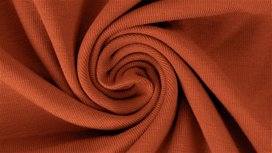 Effen tricot stof - terra / brique / steenrood Effen tricot stof - terra / brique / steenrood