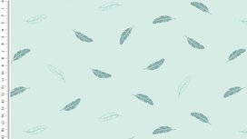 Mint hydrofiele stof met veren / mousseline Mint hydrofiele stof met veren / mousseline