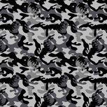 Grijs katoenen stof met camouflageprint Grijs katoenen stof met camouflageprint