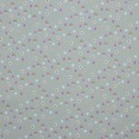Grijs katoenen stof met glitters en bloemetjes Grijs katoenen stof met glitters en bloemetjes
