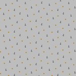Licht grijze tricot stof met ankers Licht grijze tricot stof met ankers